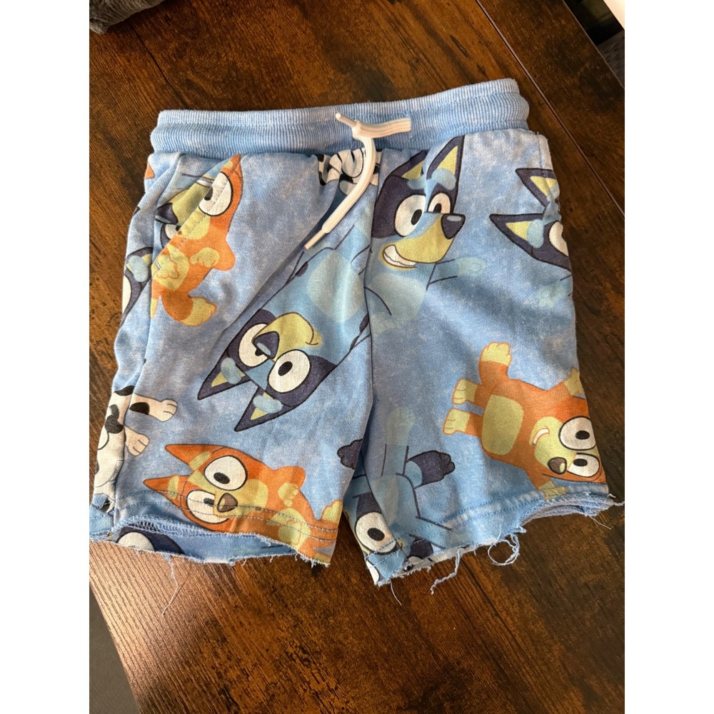 Bluey Character‎ Print Blue Athletic Shorts Kids Size 3T